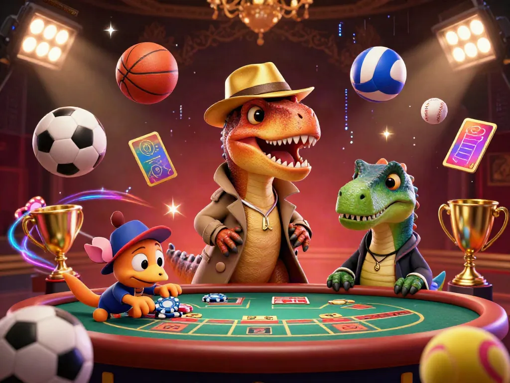 Experience exhilarating casino action with Trực Tiếp xoilac featuring animated dinosaurs in a vibrant setting.