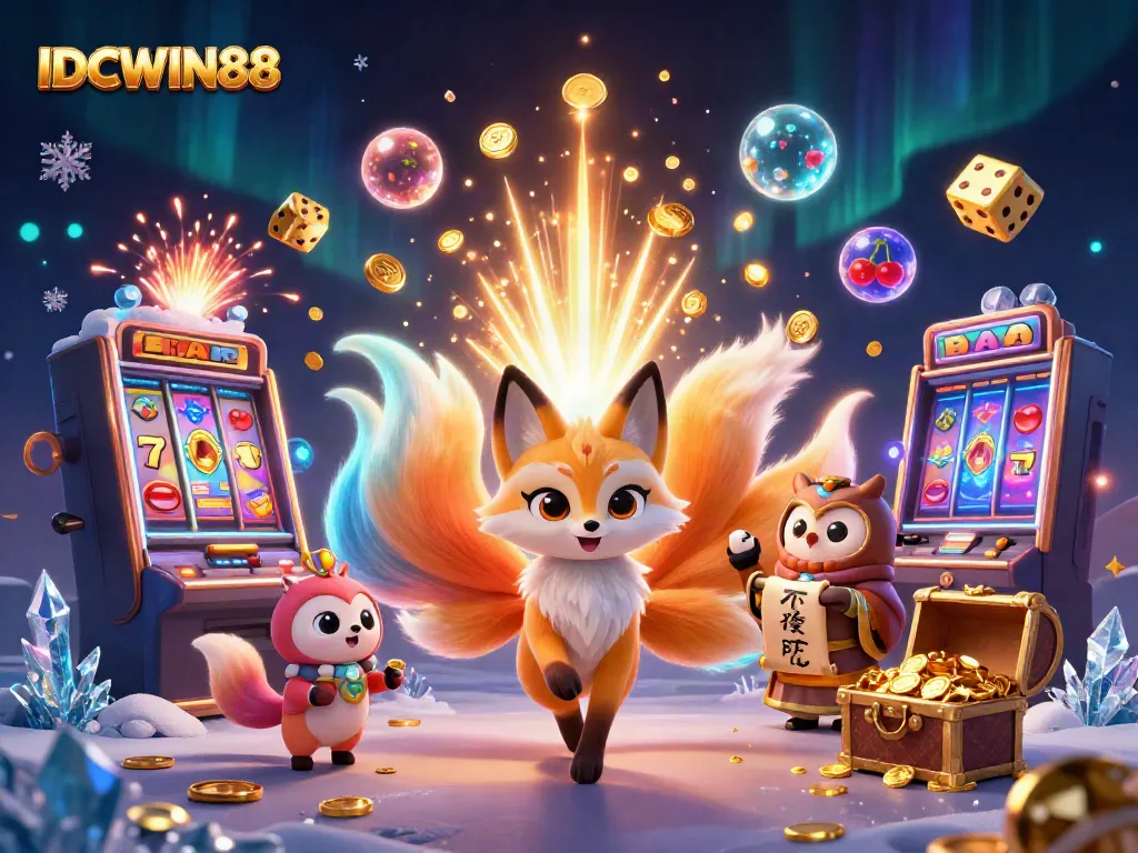 Experience the thrilling gameplay of IDCWIN88 with colorful slots, vibrant symbols, and an enchanting atmosphere.