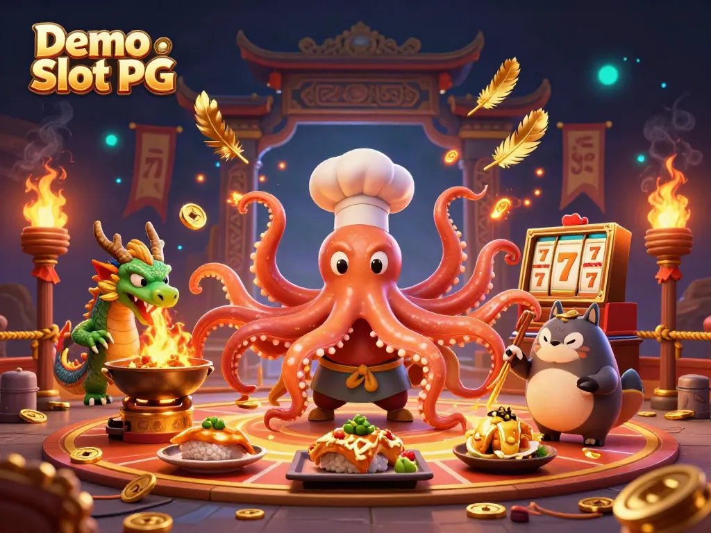 Experience immersive gameplay with Demo Slot PG, celebrating lively characters and dynamic slot themes.