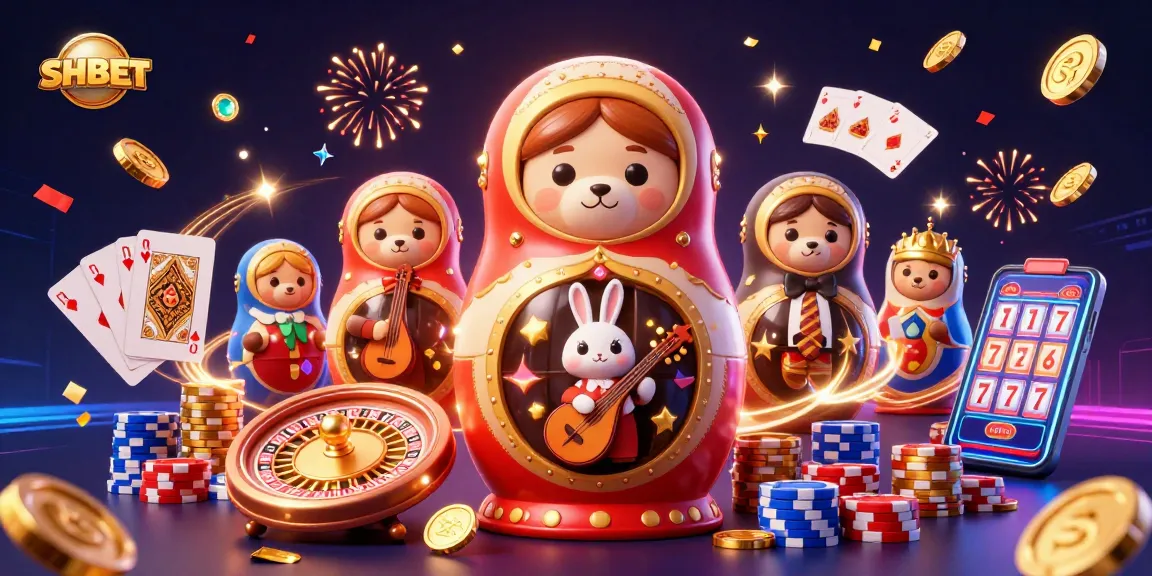 Experience SHBET's thrilling casino games with colorful characters and dynamic gaming elements.
