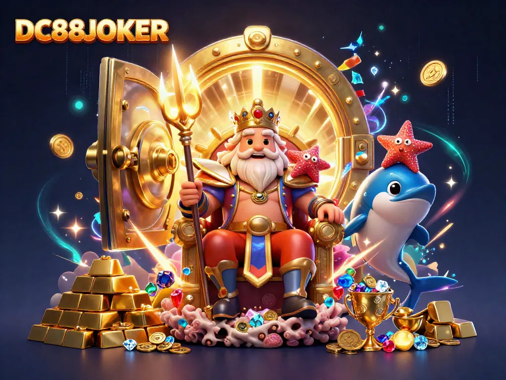 Engage with DC88JOKER, featuring vibrant 3D characters and casino-themed treasures.