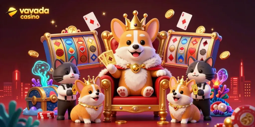 Experience the thrill of vavada casino with a rich 3D scene of gaming royalty.
