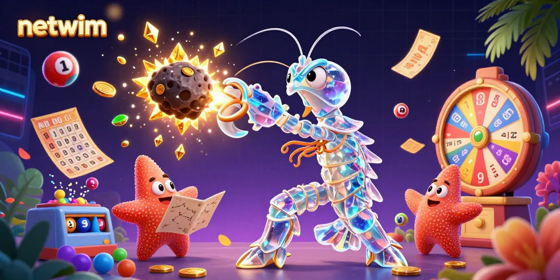 Experience exciting online gaming with netwim's vibrant scene of galactic characters and dynamic gambling elements.