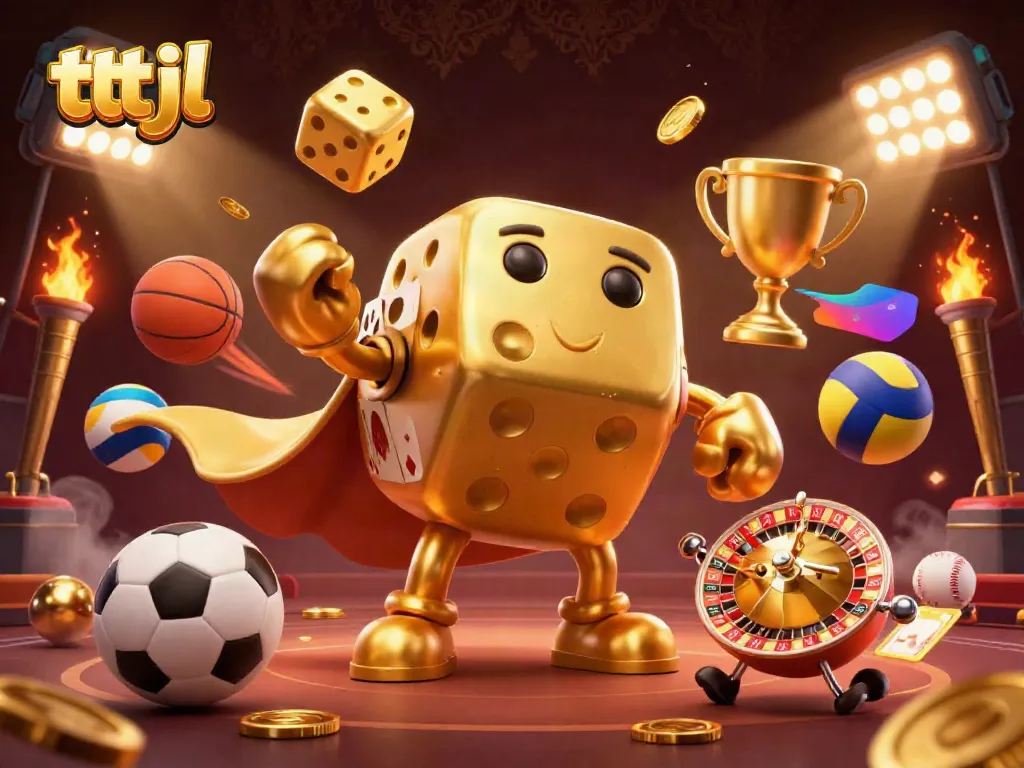 Experience thrilling gameplay with tttjl's vibrant casino scene featuring dynamic characters and sparkling elements.