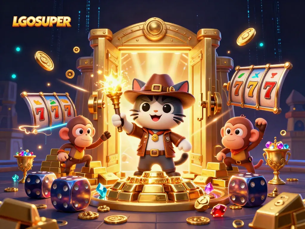 Join the thrilling adventure of LGOSUPER as you uncover hidden treasures and jackpots in an ancient casino.