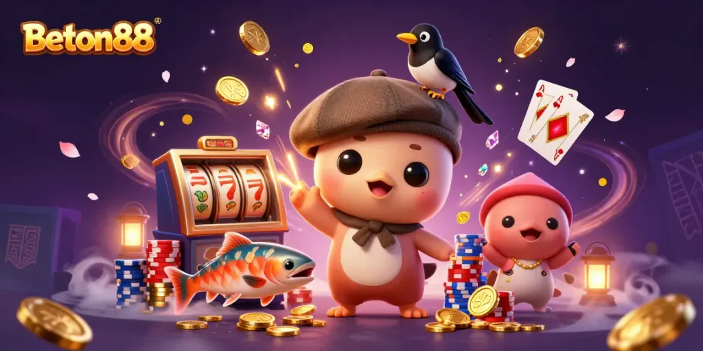 Beraksi dengan Beton88 saat menggulirkan mesin slot bertema atau memenangkan jackpot dan perbanyak koin kemenangan.