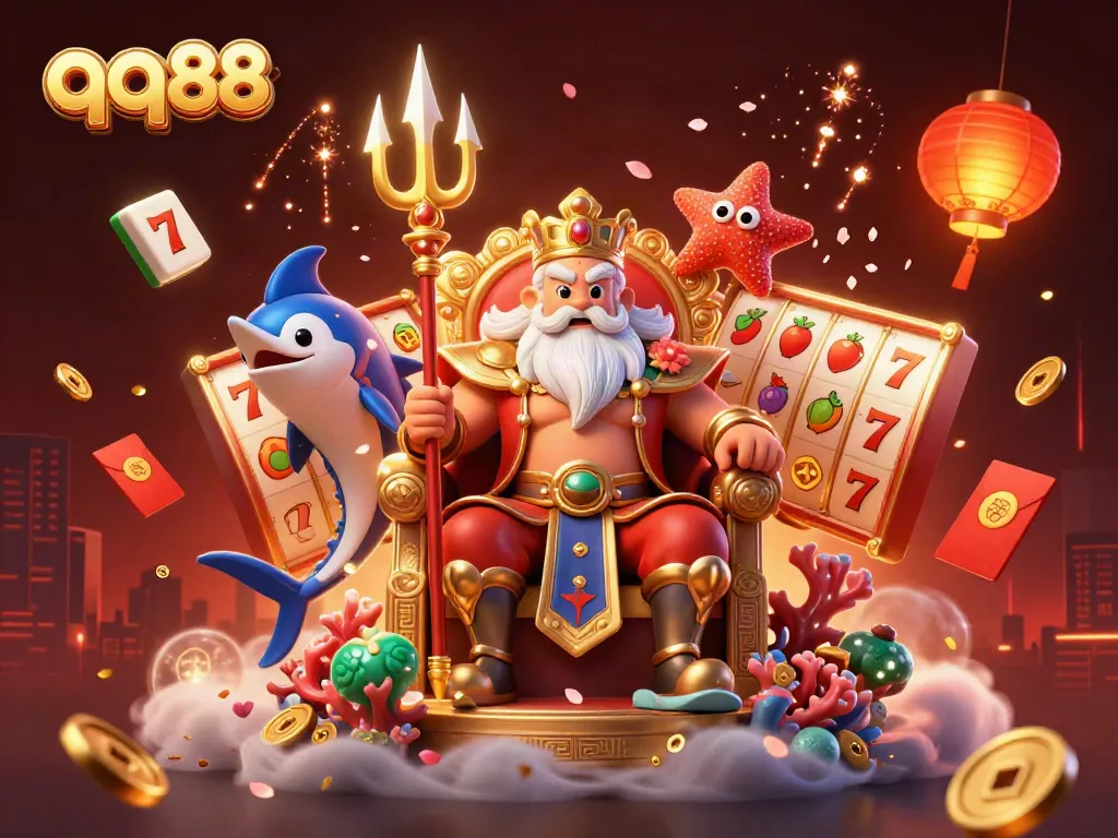 Experience the thrills of qq88 with vibrant casino elements and 3D characters for an engaging gaming scene.