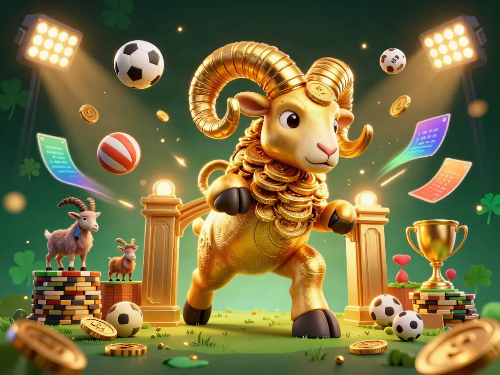 Experience thrilling action with 44jl as the golden ram charges through a dynamic casino scene.