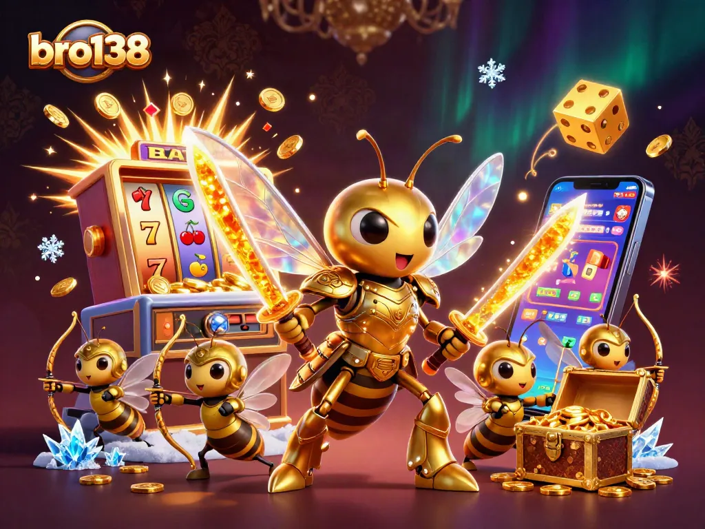 Spin exciting slots and win at bro138 with an electrifying casino theme illustration.