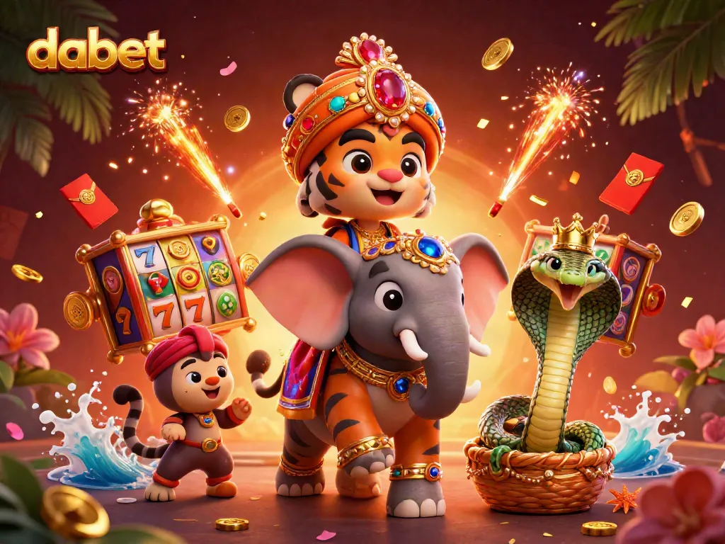 Experience thrilling slots at Dabet with vibrant 3D visuals and exciting casino elements.