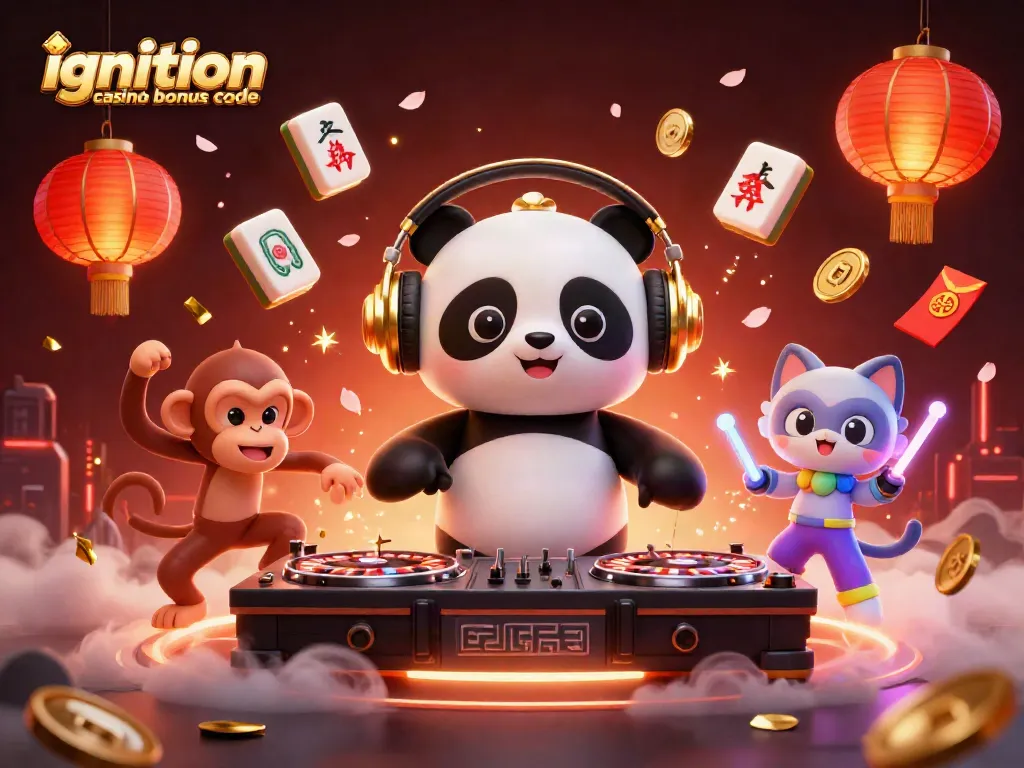 Join the excitement with the ignition casino bonus code in a vibrant casino adventure featuring a DJ panda!