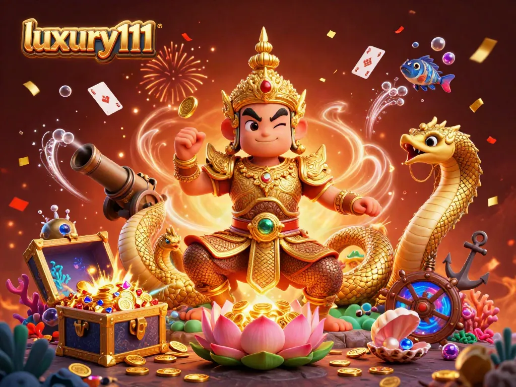 Join the excitement at luxury111 with mythical guardians, gold coins, and spirited celebration.