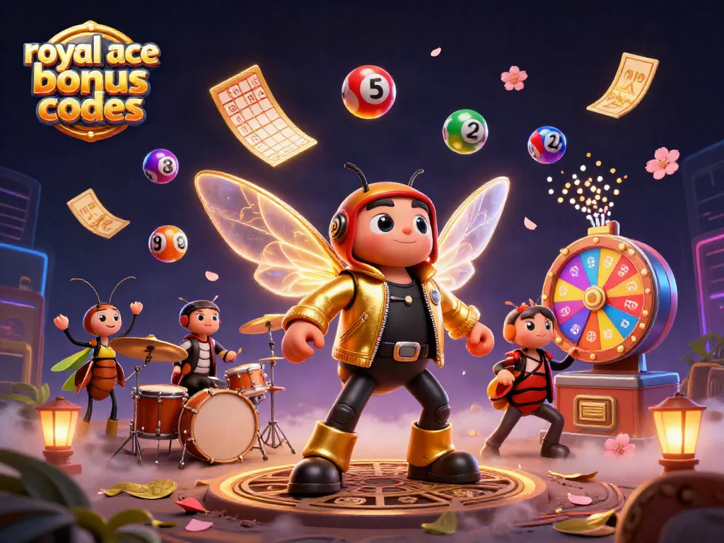 Experience royal ace bonus codes with vibrant 3D casino action in a dynamic illustration.